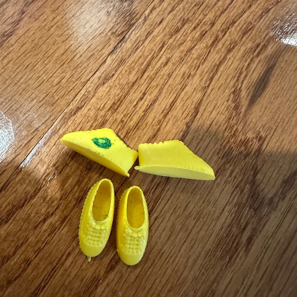 Vintage Yellow Barbie Tennis Shoes 2 pairs